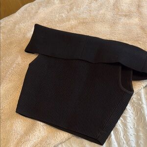 Aritzia Black Ribbed Tube Top